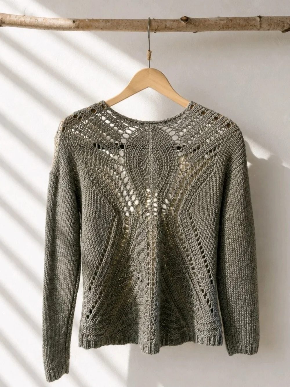 'Others Follow' Beige and Gray Button-Front V-Neck Cardigan